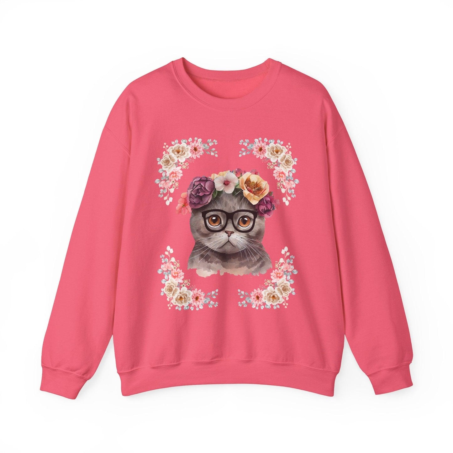 Geeky Goddess Dark Gray Cat Unisex Crewneck Sweatshirt