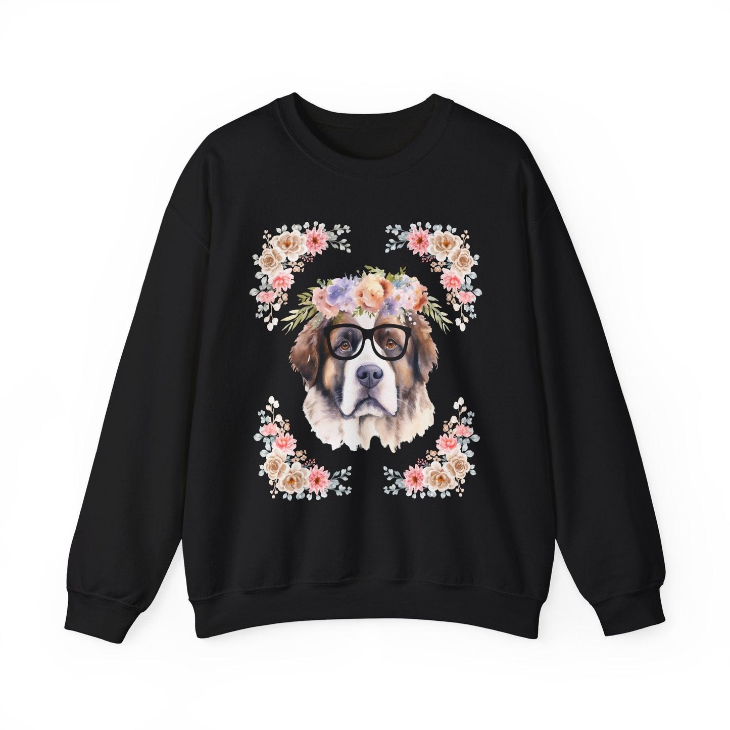 Geeky Goddess Saint Bernard Unisex Crewneck Sweatshirt
