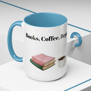 'Books, Coffee, Repeat' Accent Coffee Mug