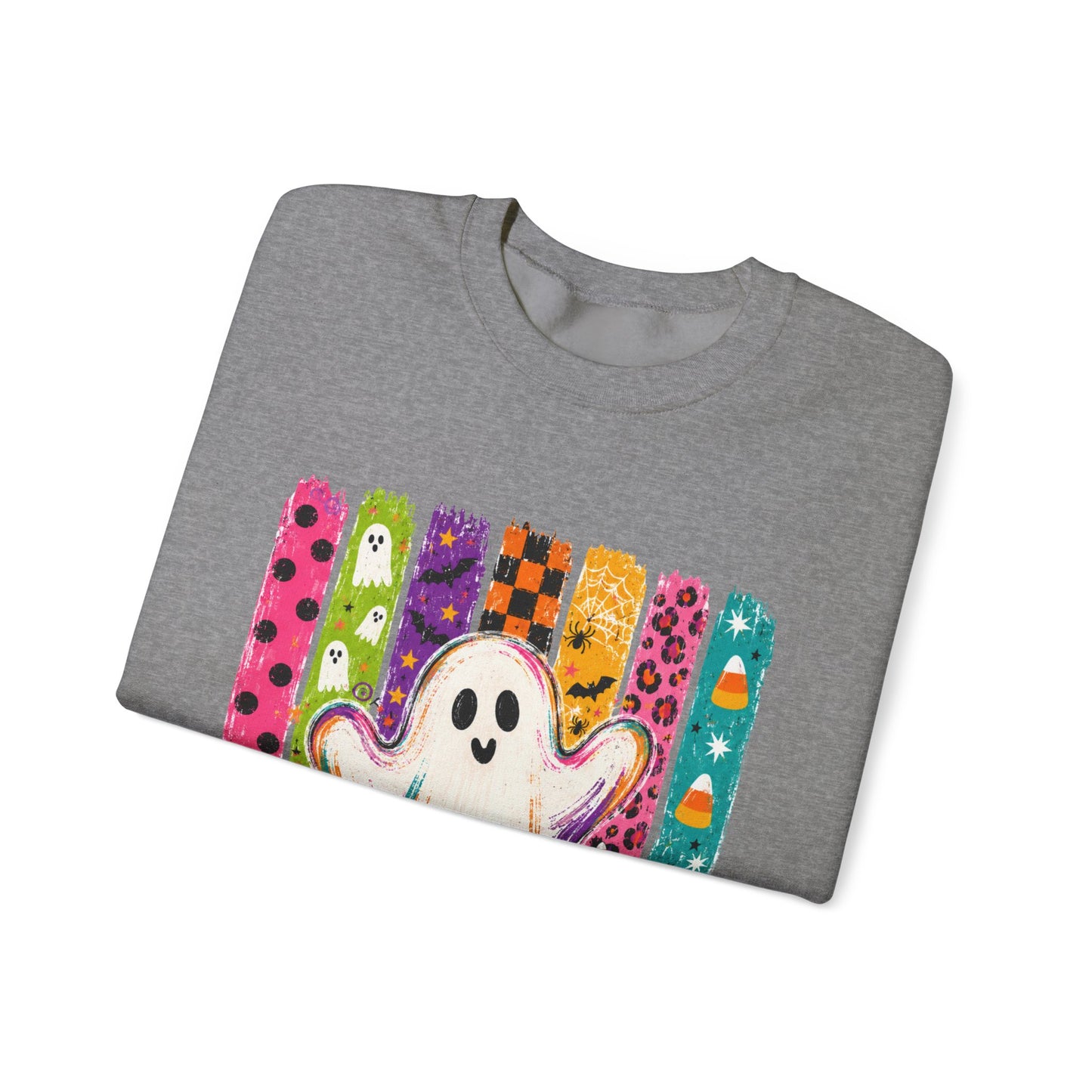 Rainbow Ghost Halloween Sweatshirt | Cute Ghost Graphic Crewneck