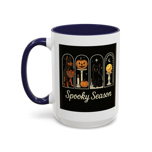 Spooky Season Doberman Accent Coffee Mug