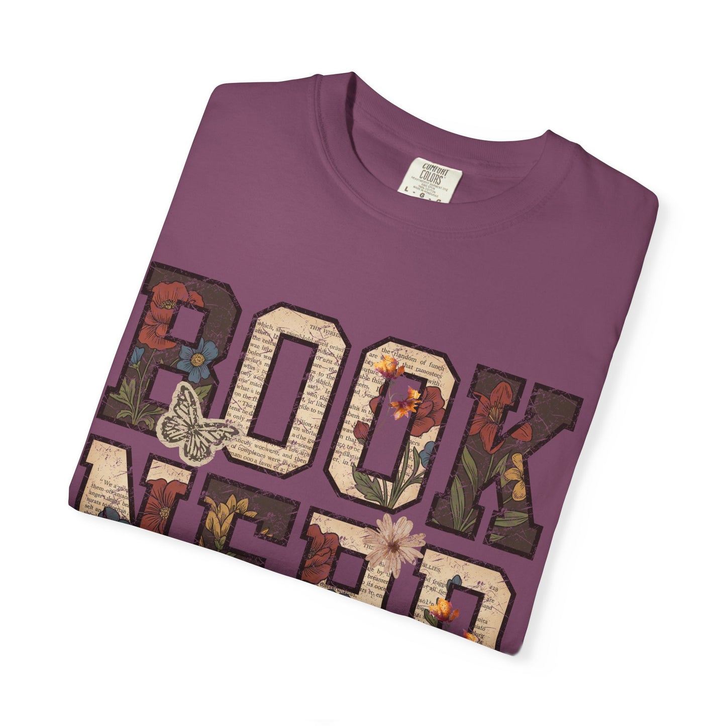 Book Nerd T-Shirt | Vintage Collage Lettering, Reading Lover Tee