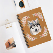 Geeky Goddess Siberian Husky Spiral Notebook