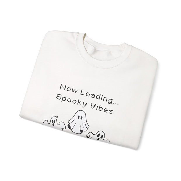 'Now Loading..Spooky Vibes' Unisex Crewneck Sweatshirt