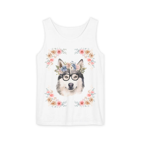 Geeky Goddess Siberian Husky Unisex Tank Top