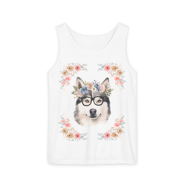 Geeky Goddess Siberian Husky Unisex Tank Top