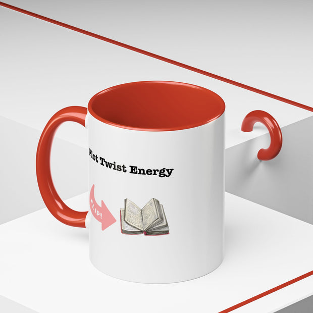 'Plot Twist Energy' Accent Coffee Mug