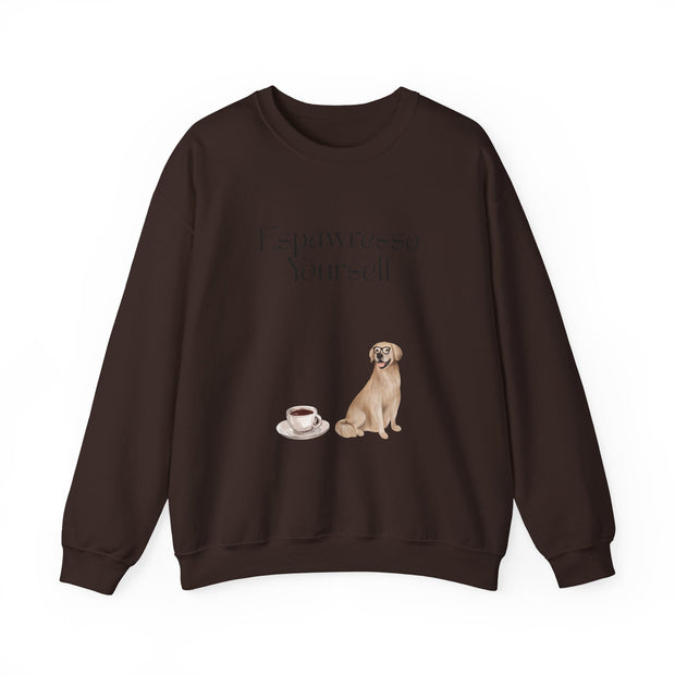 'Espawresso Yourself' Golden Retriever Unisex Crewneck Sweatshirt
