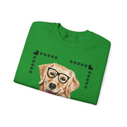 Geeky Good Golden Retriever Unisex Crewneck Sweatshirt