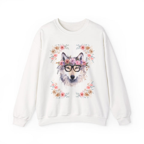 Geeky Goddess Wolf Unisex Crewneck Sweatshirt