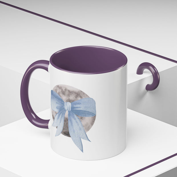 Moon Wrapped In A Bow Accent Coffee Mug