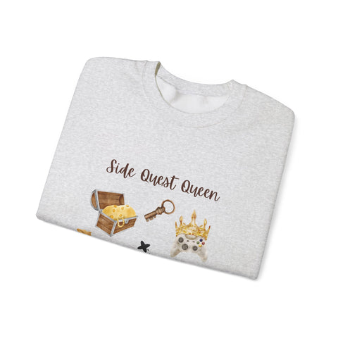 'Side Quest Queen' Unisex Crewneck Sweatshirt