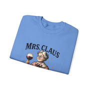 Mrs. Claus Wine Club Sweatshirt - Cozy Gift for Wine Lovers, Holiday Apparel, Funny Christmas Sweatshirt, Sip Happens Fashion