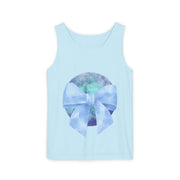 Blue/Green Planet Wrapped In A Bow Unisex Tank Top