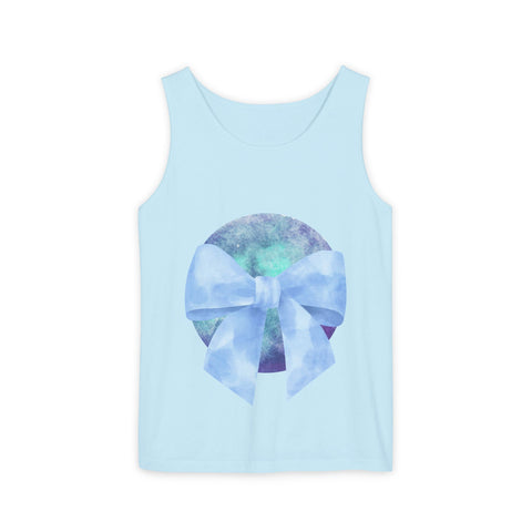 Blue/Green Planet Wrapped In A Bow Unisex Tank Top