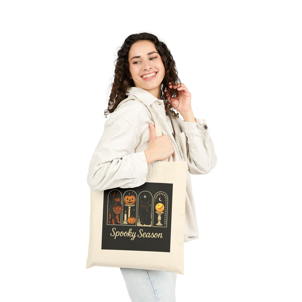 Spooky Season Doberman Cotton Canvas Tote Bag