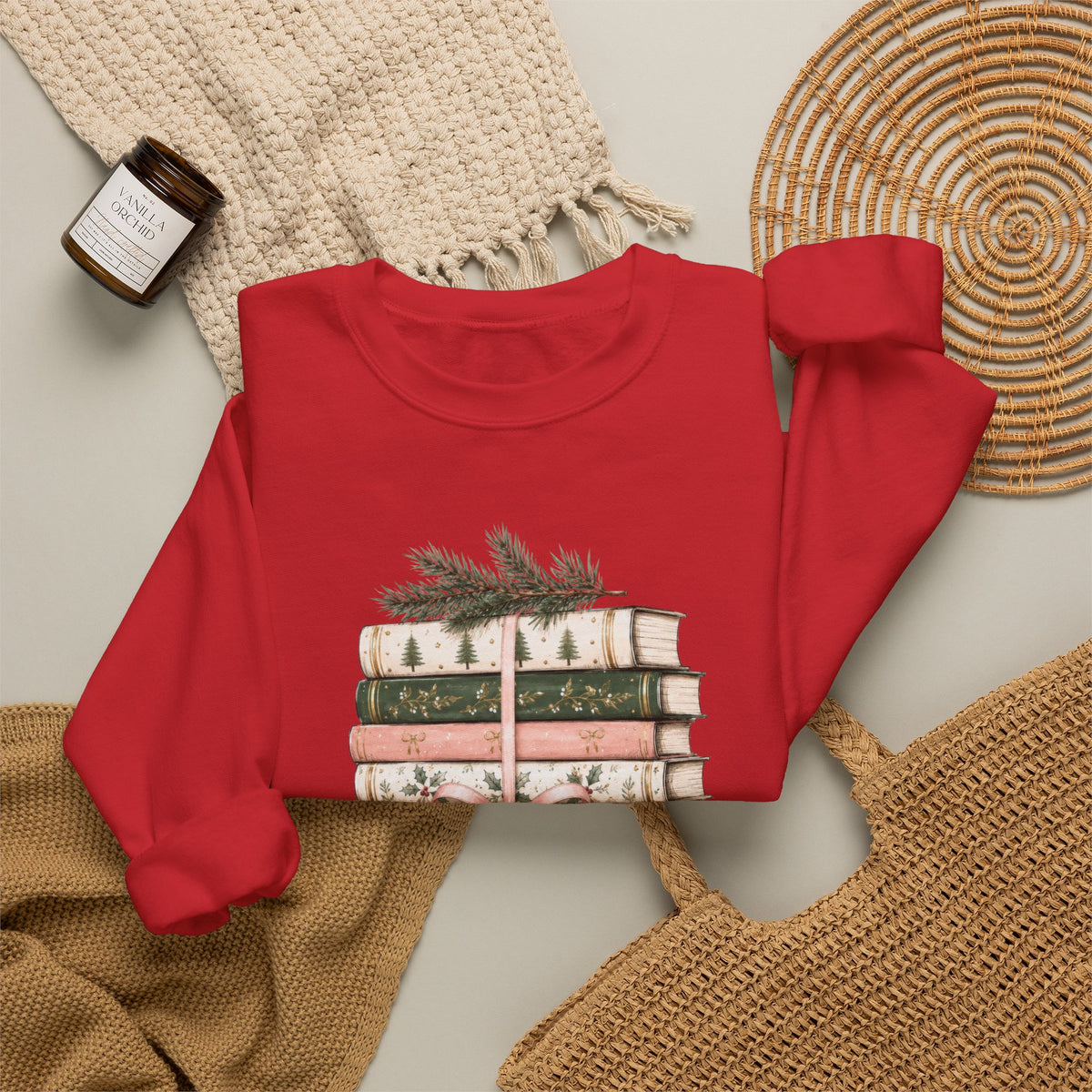 Bookish Christmas Sweatshirt, Christmas Book Lover Crewneck, Cozy Reader Sweater, BookTok Holiday Shirt, Reader Christmas Gift