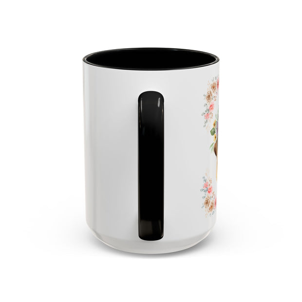 Geeky Goddess Pug Accent Coffee Mug