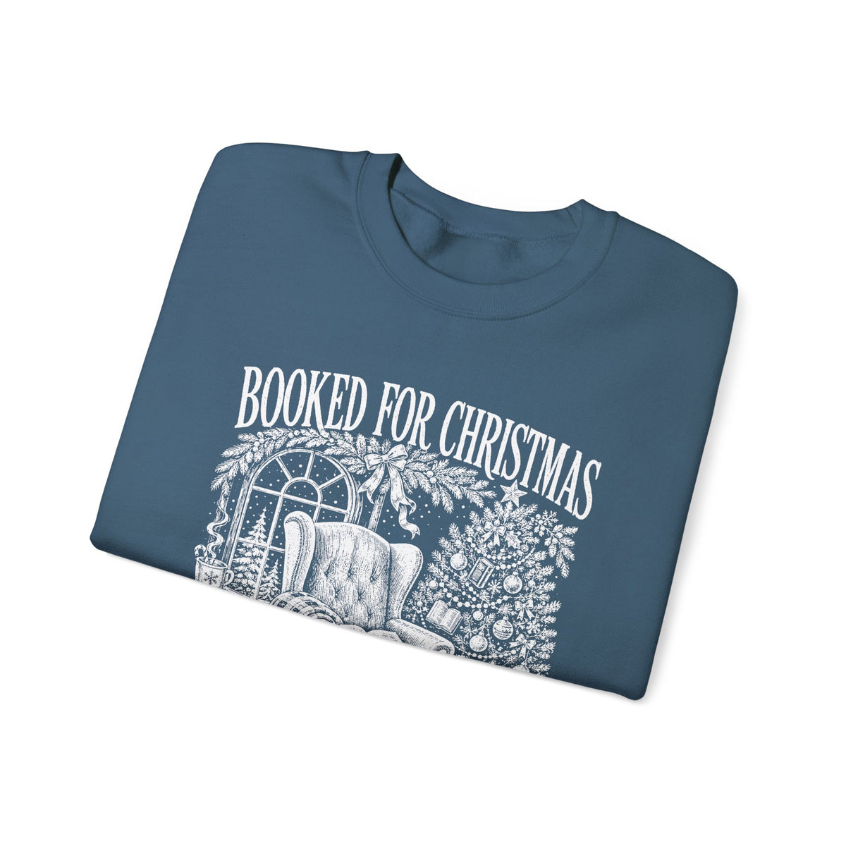 Booked for Christmas Sweatshirt, Book Lover Christmas Crewneck, Cozy Reader Sweater, Bookish Holiday Shirt, BookTok Christmas Gift