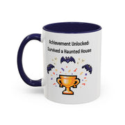 'Achievement Unlocked: Survived A Haunted House' Accent Coffee Mug