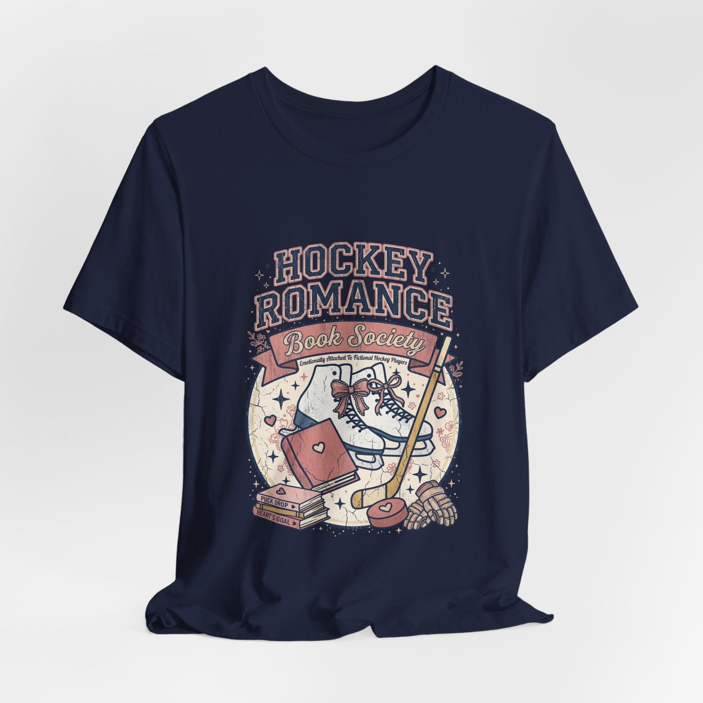 Hockey Romance T Shirt, Booktok Romance Reader Tee, Cozy Hockey Book Girly Shirt, Romance Book Lover Gift
