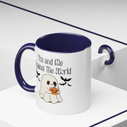 'You and Me Against The World' Accent Coffee Mug