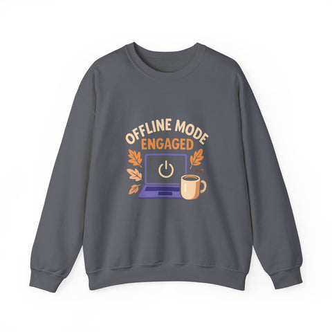 Cozy Offline Mode Sweatshirt, Relaxed Lounge Wear, Fall Fashion, Gift for Remote Workers, Engagement Celebration