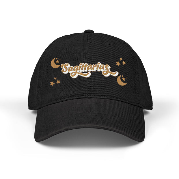 'Sagittarius' Denim Embroidered Cap