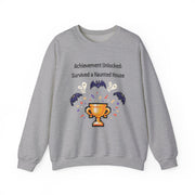 'Achievement Unlocked: Survived A Haunted House' Unisex Crewneck Sweatshirt