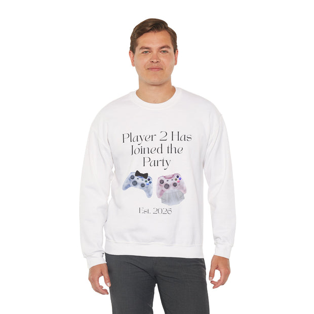 'Player 2 Has Joined The Party' 'Est. 2026' Unisex Crewneck Sweatshirt