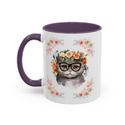 Geeky Goddess Gray Cat Accent Coffee Mug