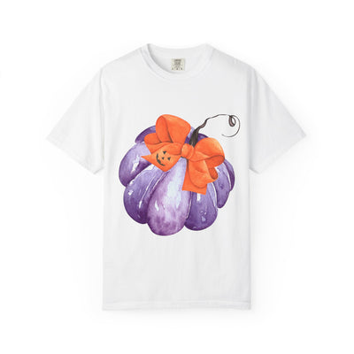 Purple Pumpkin Wrapped In A Bow Unisex T-Shirt