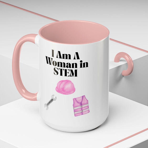 'I Am A Woman In STEM' Engineer Accent Coffee Mug