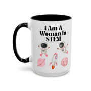 'I Am A Woman In STEM' Astronaut Accent Coffee Mug