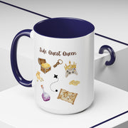'Side Quest Queen' Accent Coffee Mug