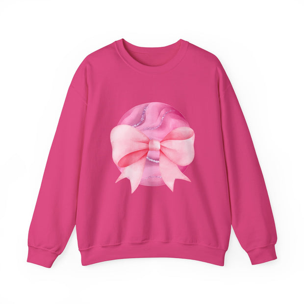 Pink Planet Wrapped In A Bow Unisex Crewneck Sweatshirt