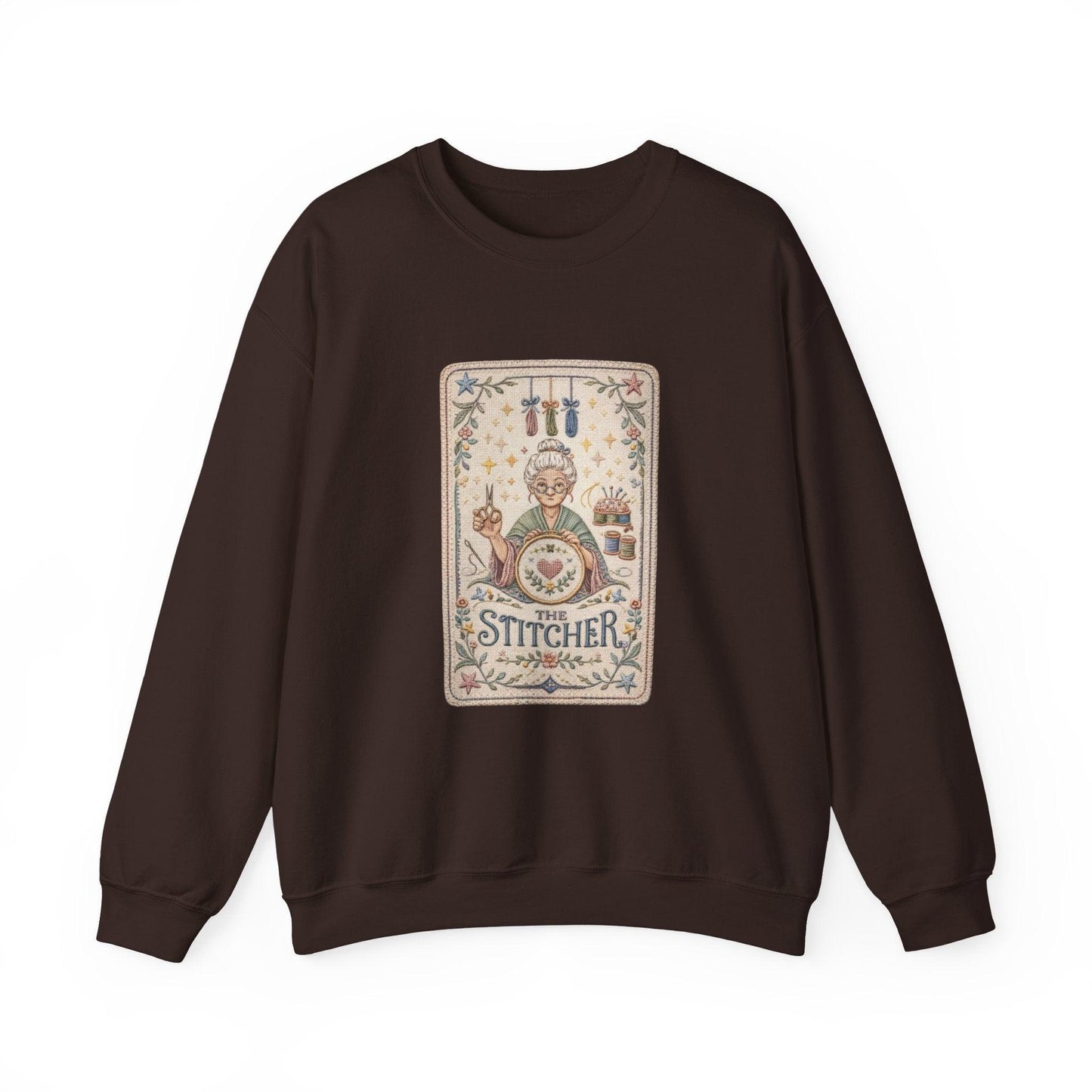 Vintage Embroiderer Illustration Sweatshirt | The Stitcher Crewneck