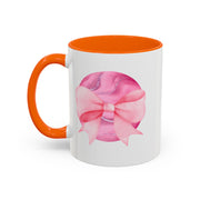 Pink Planet Wrapped In A Bow Accent Coffee Mug