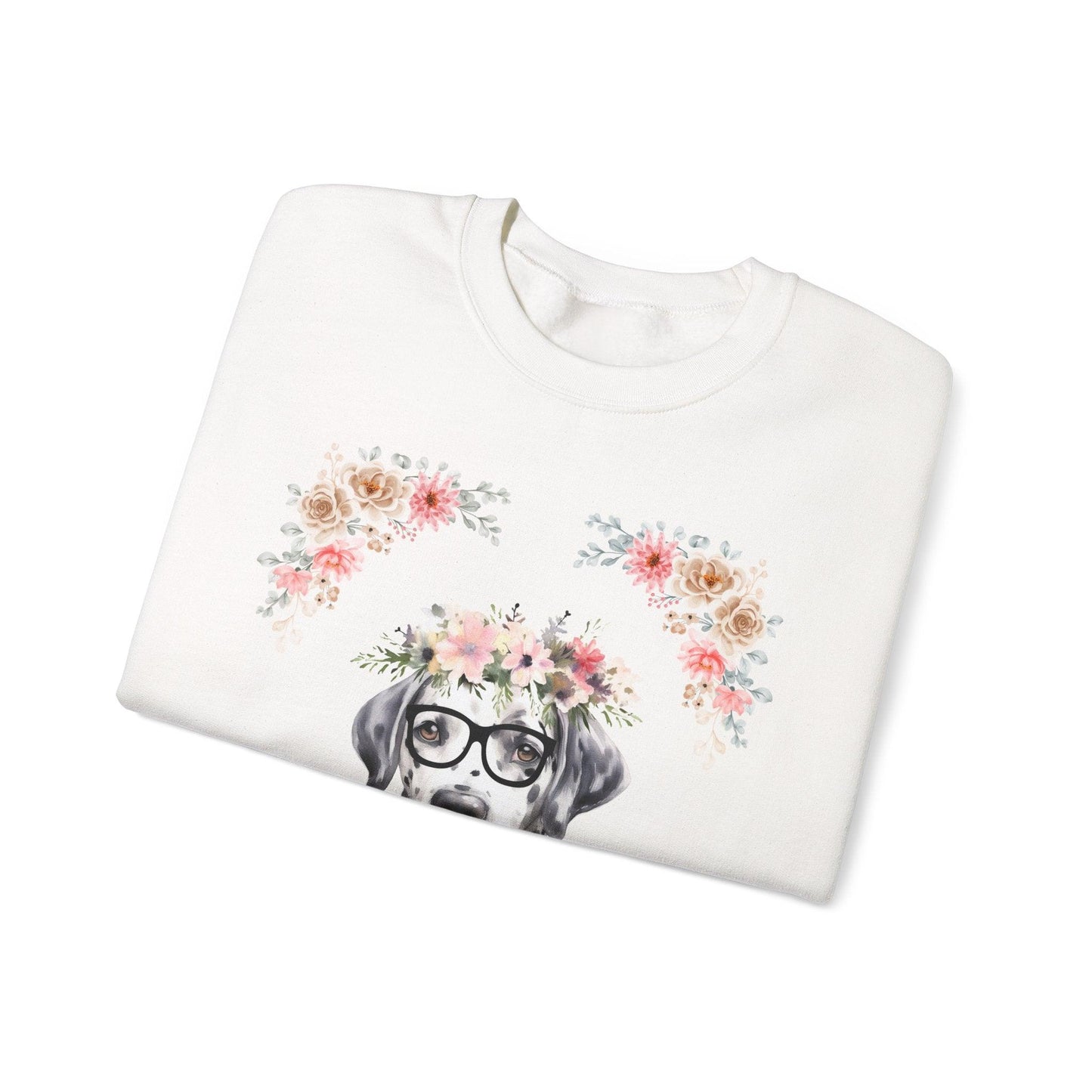 Geeky Goddess Dalmatian Unisex Crewneck Sweatshirt