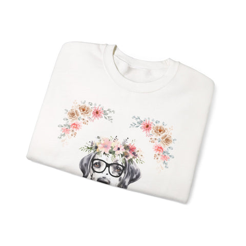 Geeky Goddess Dalmatian Unisex Crewneck Sweatshirt