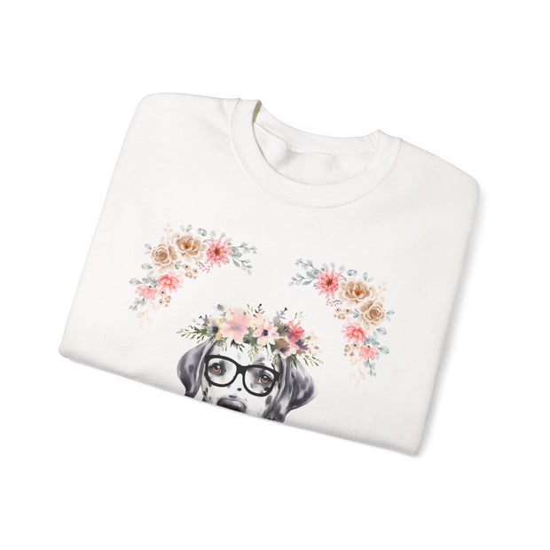 Geeky Goddess Dalmatian Unisex Crewneck Sweatshirt