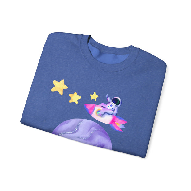 Astronaut Taking Off In Space Unisex Crewneck Sweatshirt