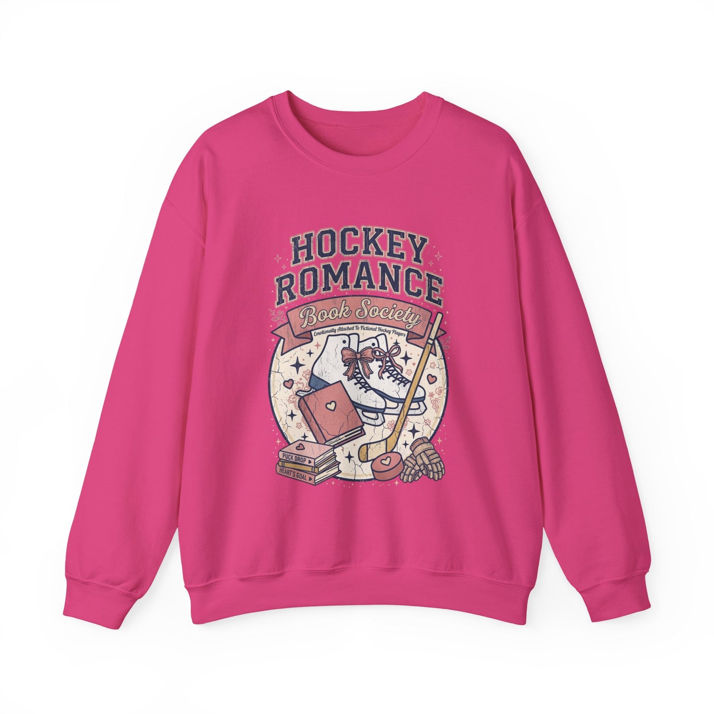 Hockey Romance Sweatshirt, Booktok Hockey Romance Crewneck, Romance Reader Sweatshirt, Cozy Hockey Book Girly Gift