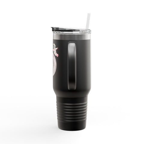 Astronaut Flying To The Moon Insulated Travel Mug, 40oz