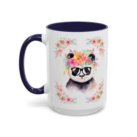 Geeky Goddess Panda Accent Coffee Mug