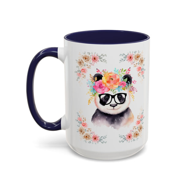 Geeky Goddess Panda Accent Coffee Mug