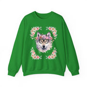 Geeky Goddess Wolf Unisex Crewneck Sweatshirt