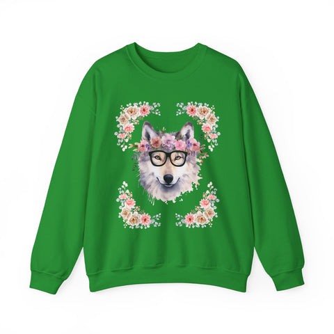 Geeky Goddess Wolf Unisex Crewneck Sweatshirt
