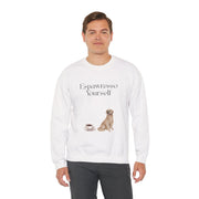 'Espawresso Yourself' Golden Retriever Unisex Crewneck Sweatshirt