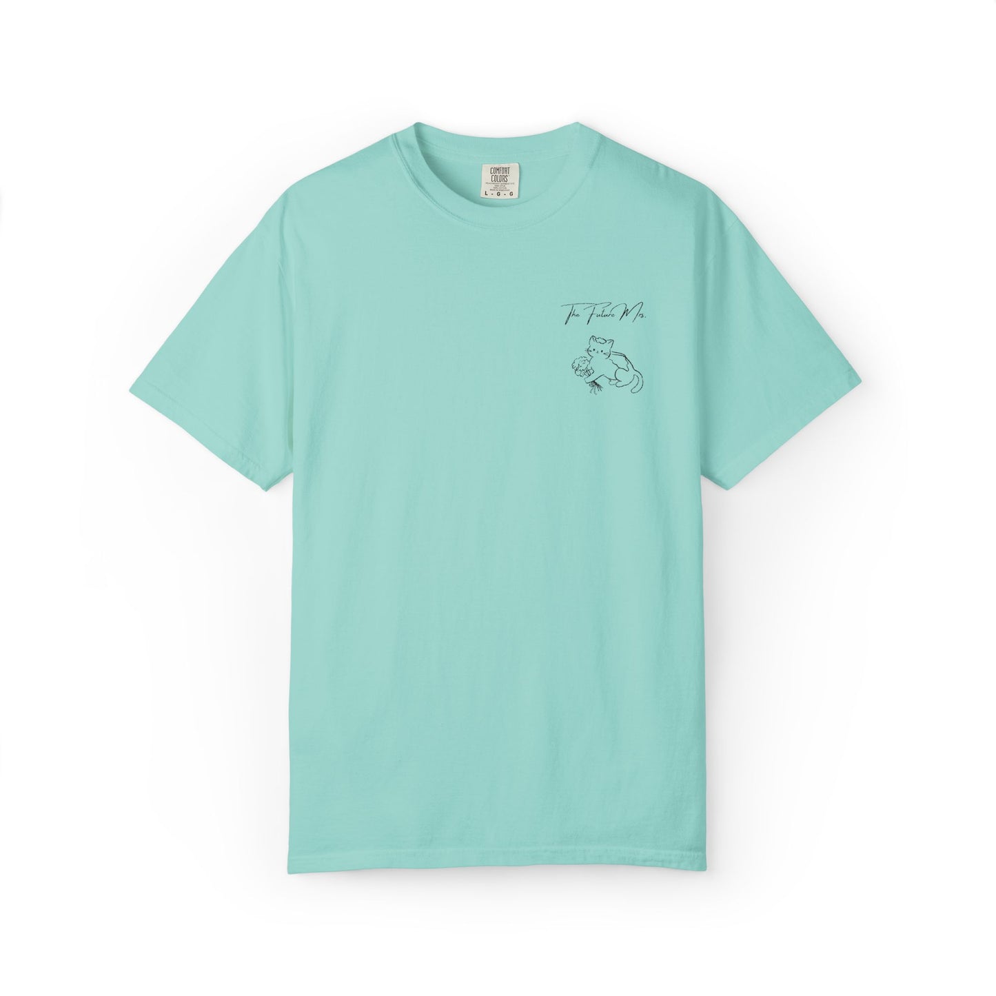 The Future Mrs Shirt, Cat Bride Embroidered Tee, Minimalist Bridal Shower Shirt, Coquette Wedding Tee, Future Wife Shirt